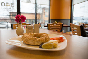 food on restaurant table